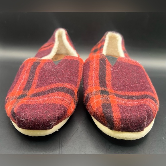TOMS- Plaid Slip-On Shoes,‎ Womens Size:9, Pre- Owned - Picture 3 of 5